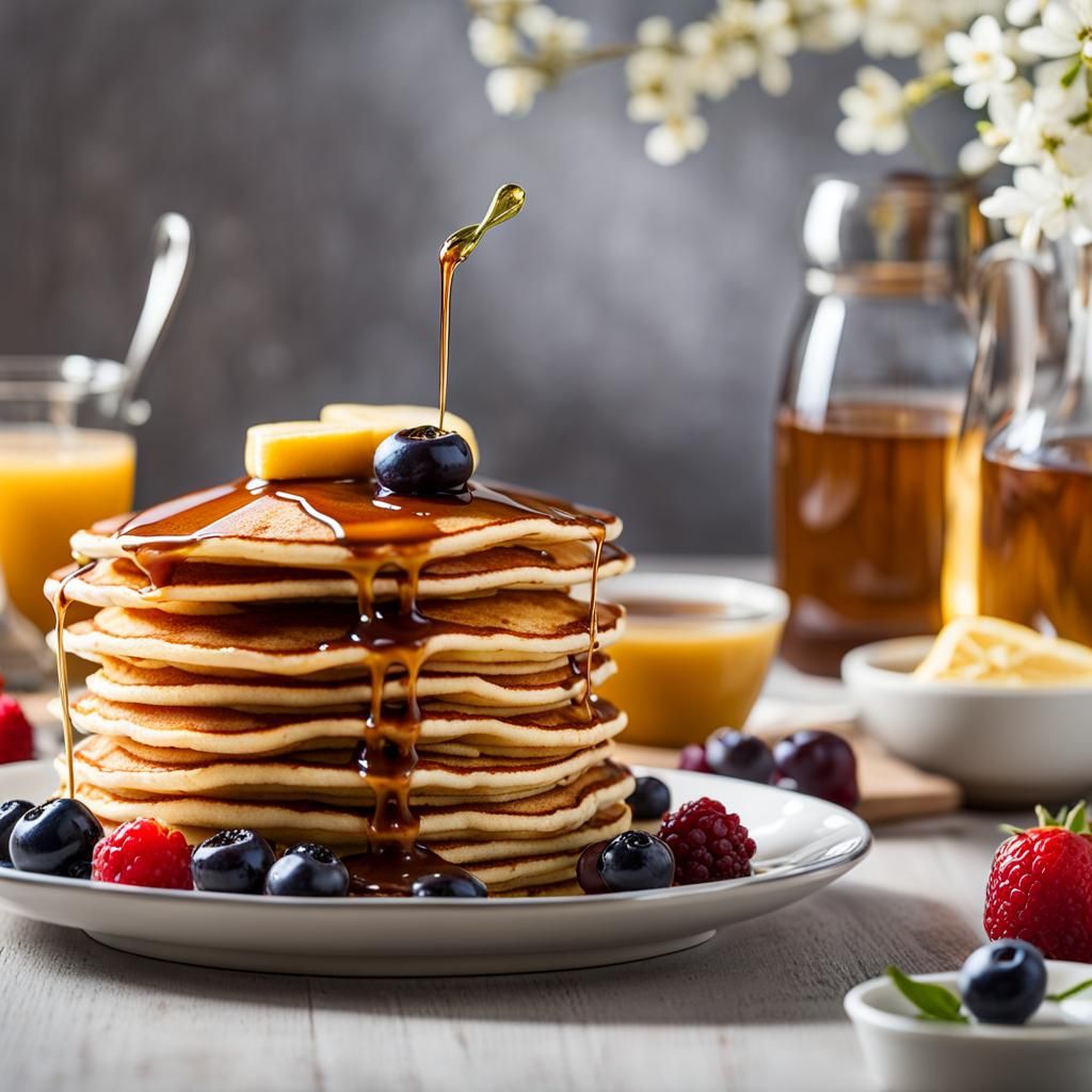 Perfect Breakfast Still Life in Morning Sunlight