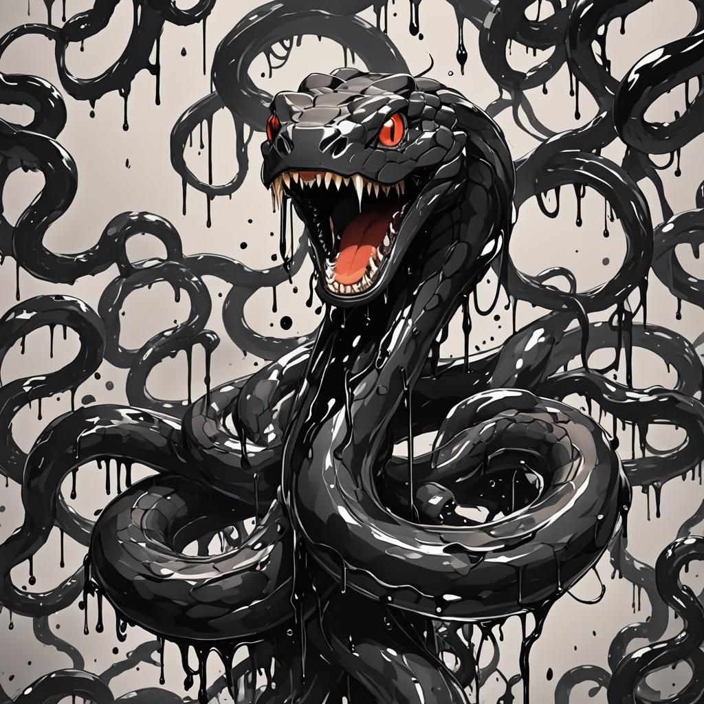 Slime Snake in Anime Manga Style