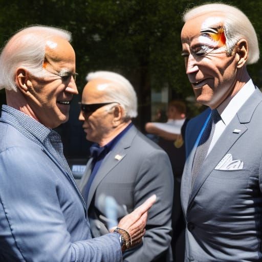 Robert Downey Jr. and Joe Biden: Candid Photo