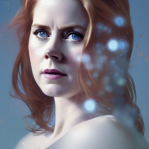 Amy Adams Portrait in Art Nouveau Style