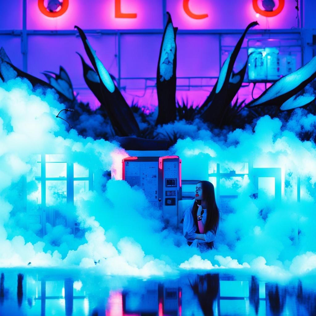 Gothic Model with Venus Flytrap in Noir Photo