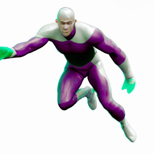 Futuristic Superhero with Speed Abilities