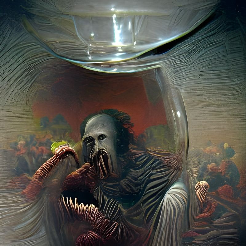 Horrific Glass Consumption in Gothic Style