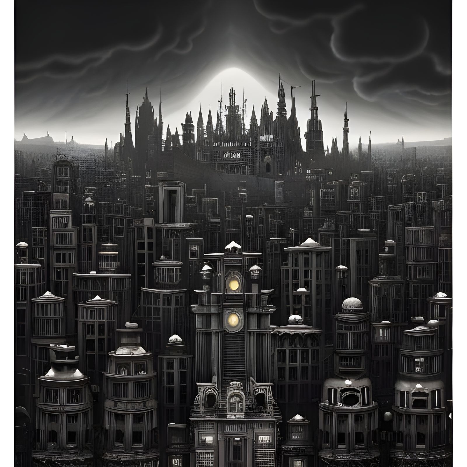 Detailed Monster City Concept Art