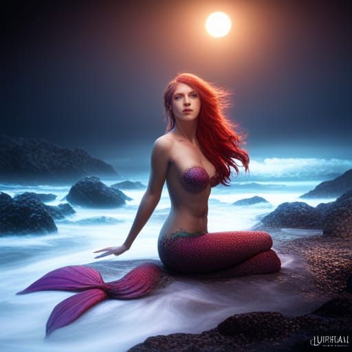 Mermaid Fantasy Concept Art in Deep Color