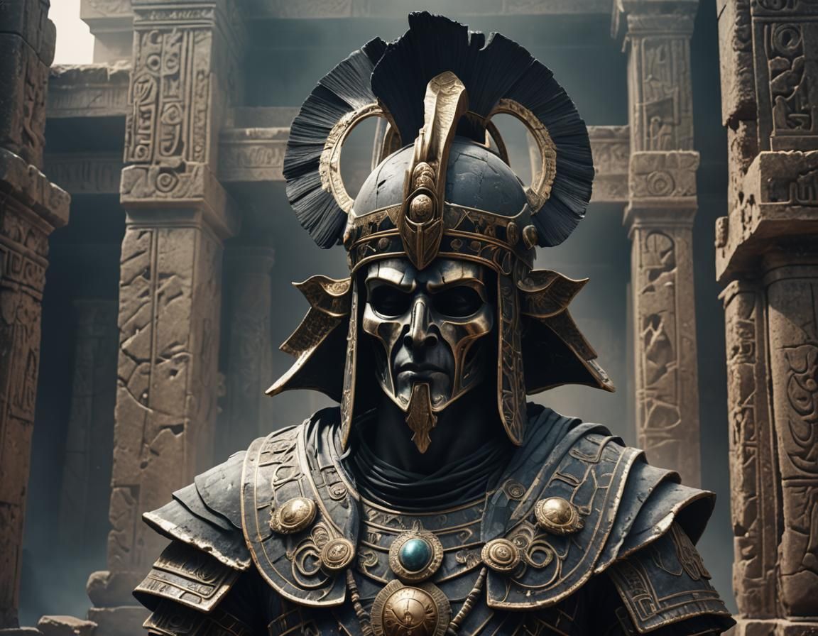 Gothic Death God in Ancient Temple