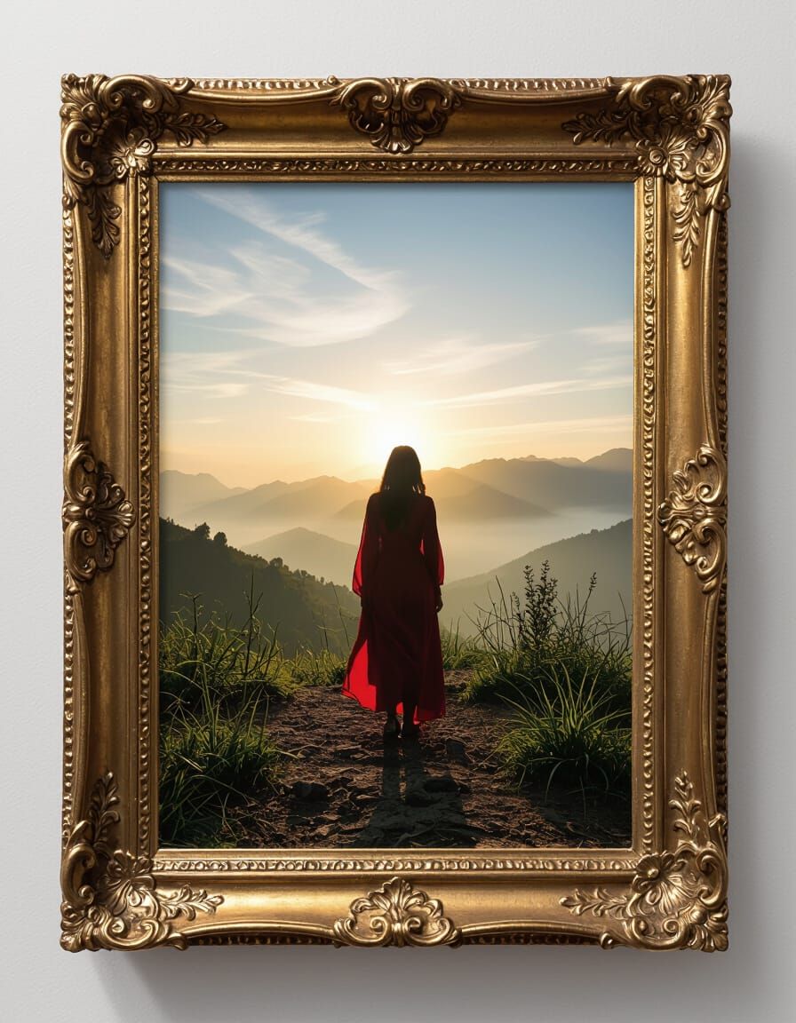 Back of Photo Frame with Subtle Reflections