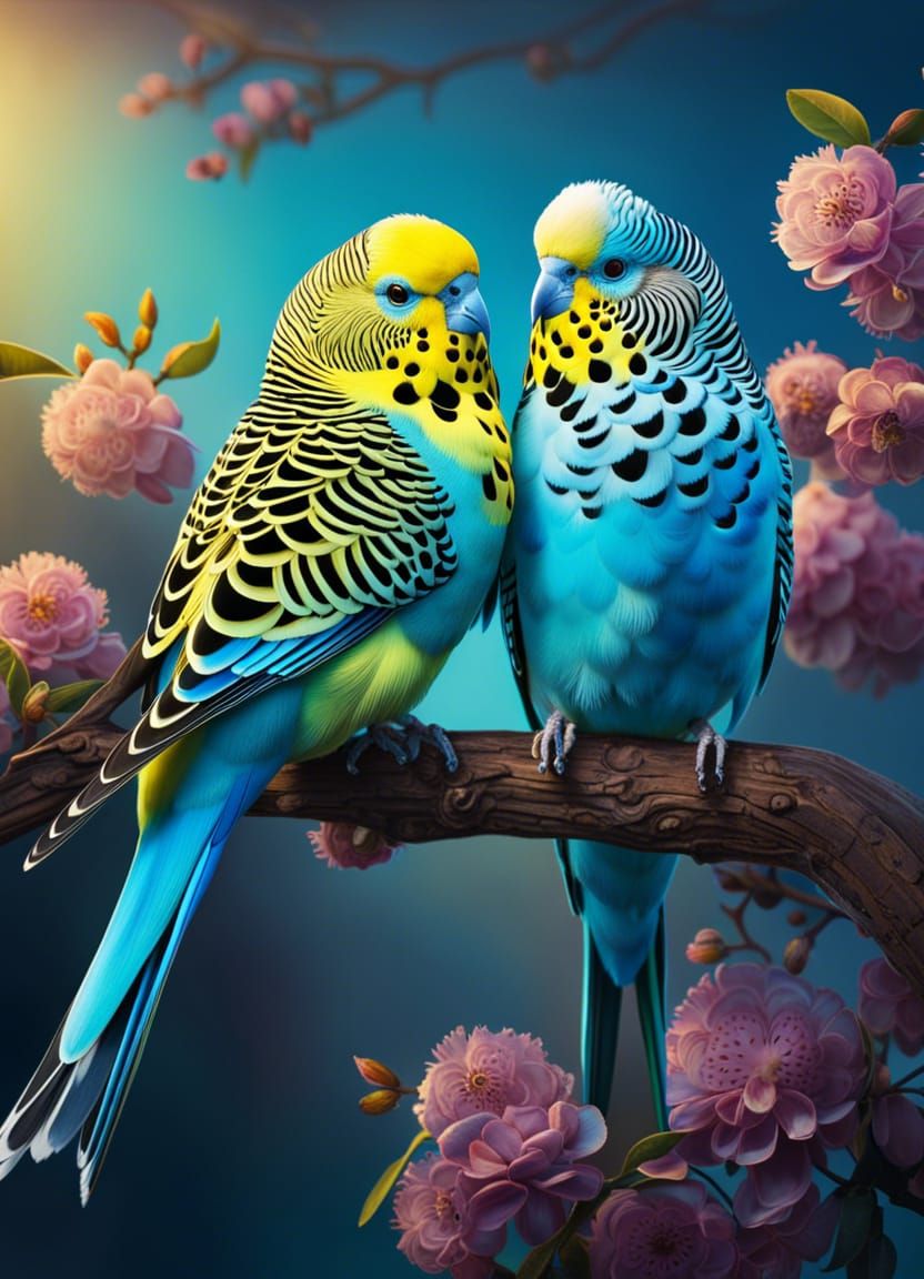 Budgerigar Couple