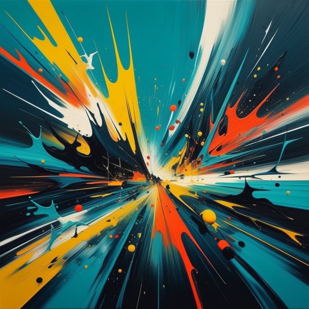 Abstract Expressionism: Chaotic Symphony in Impasto