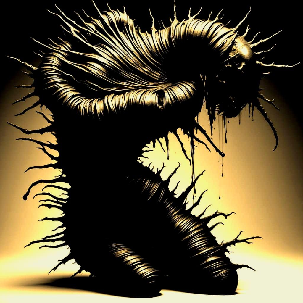 Sinister Hyperreal Scene in Tonal Greys