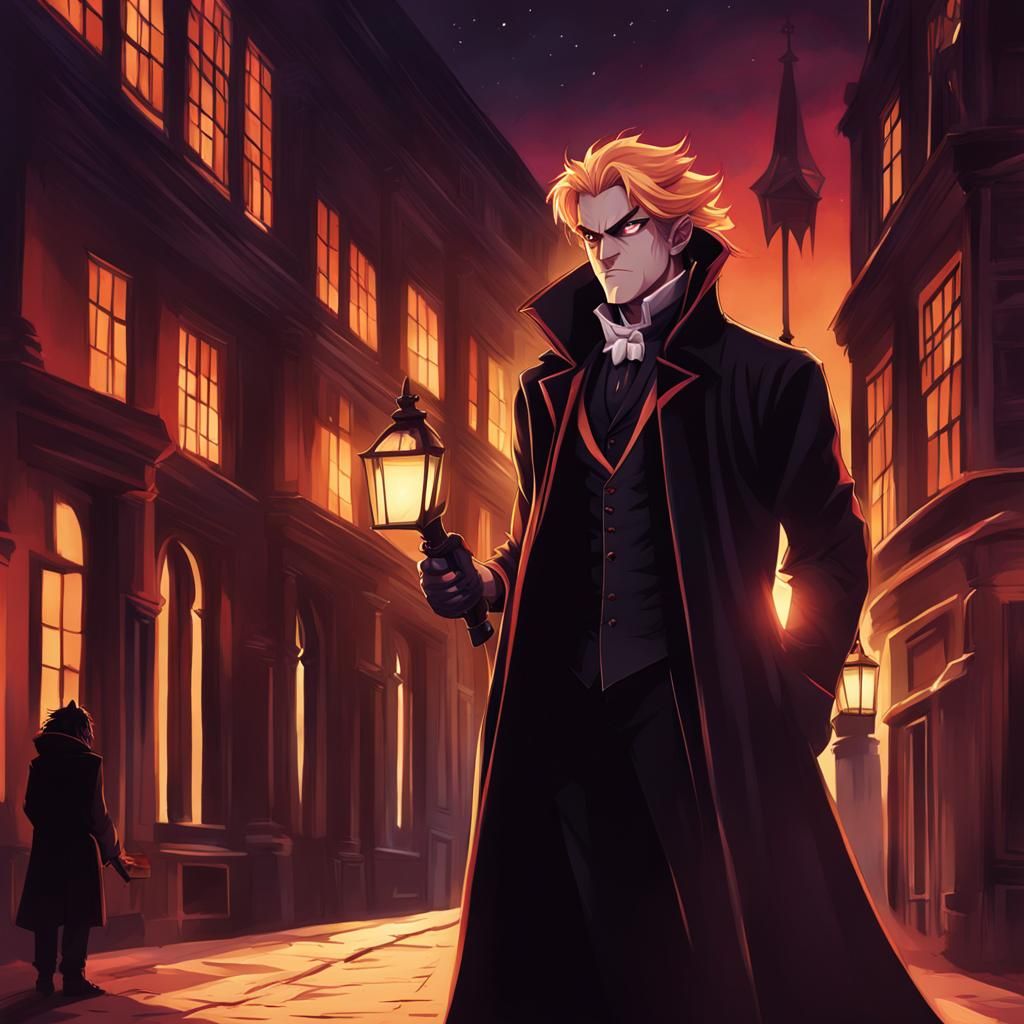 Gangrel Primogen in Dark Academia Style