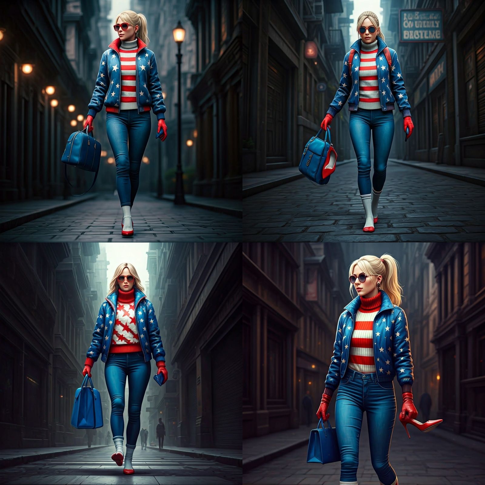 Woman Loses Shoe: Detailed Matte Painting