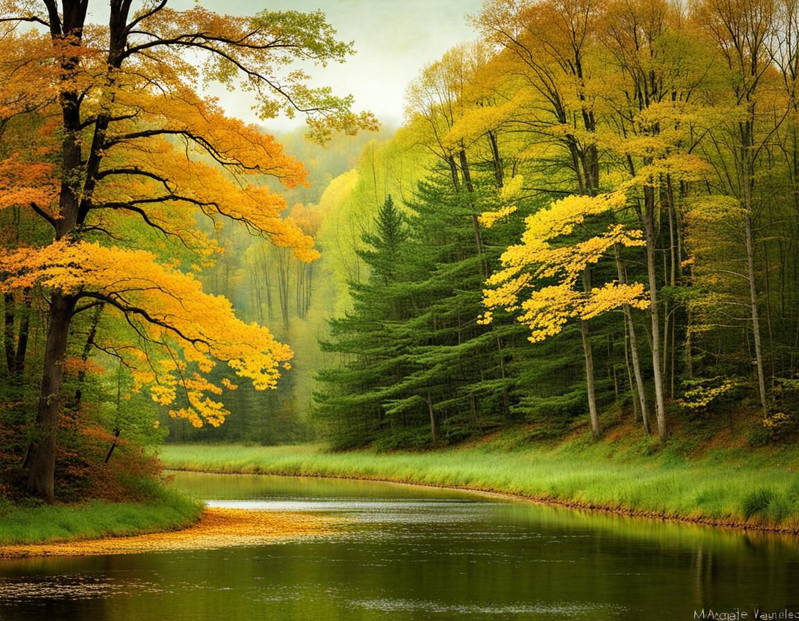 Colorful Autumn Landscape: A Second Spring