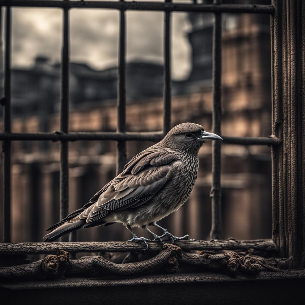 Hyperrealistic Bird in Flight: A Study in Freedom