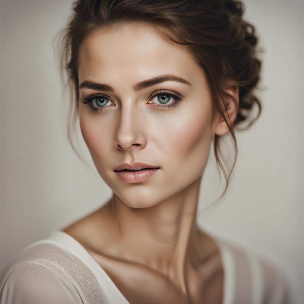 AI Portrait of a Beautiful Young Woman