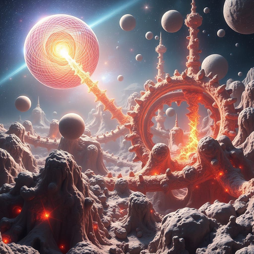 Surreal Digital Art of String Theory Geometry