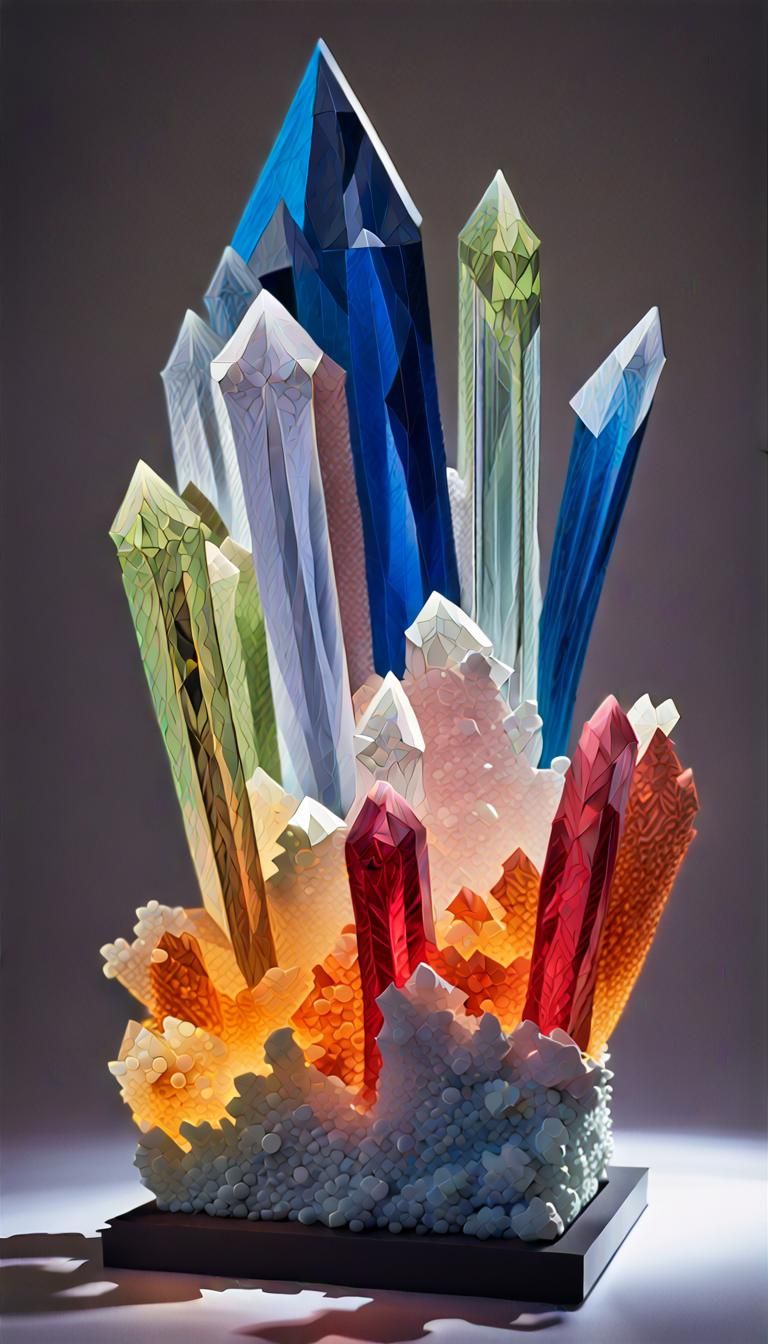 Bolero: 3D Glowing Crystals in Expressionistic Style