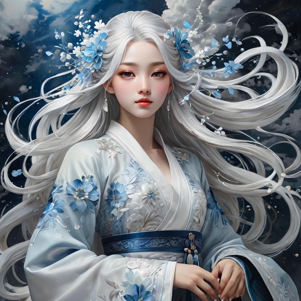 Celestial Lady in Ethereal Glory