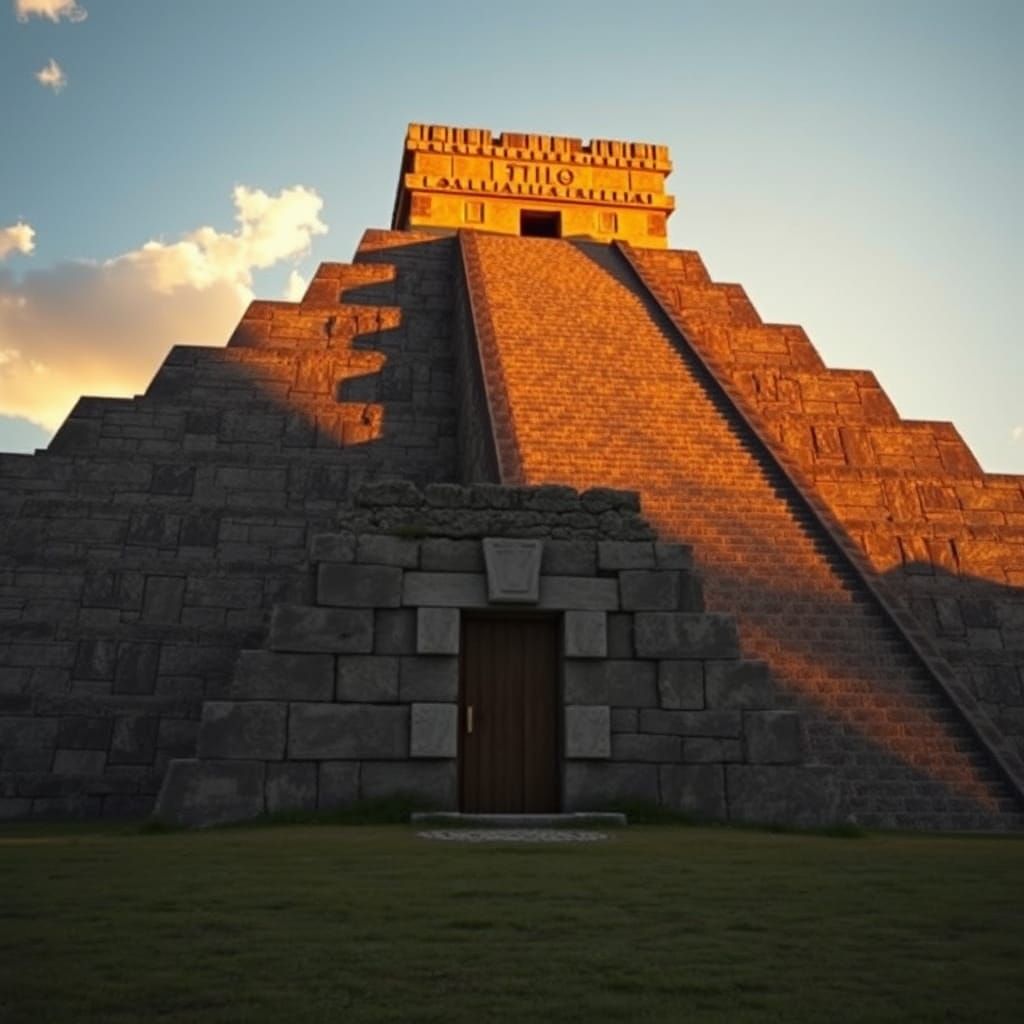 For today's challenge, imagine a small, unassuming wooden door nestled at the base of a towering Aztec pyramid. The door...