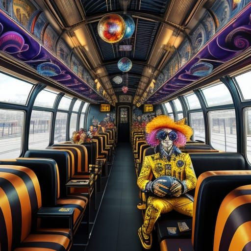 Steampunk Train Station in a Whimsical Futuristic World