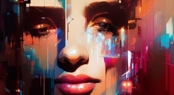 Gorgeous Woman Portrait in Oil on Canvas