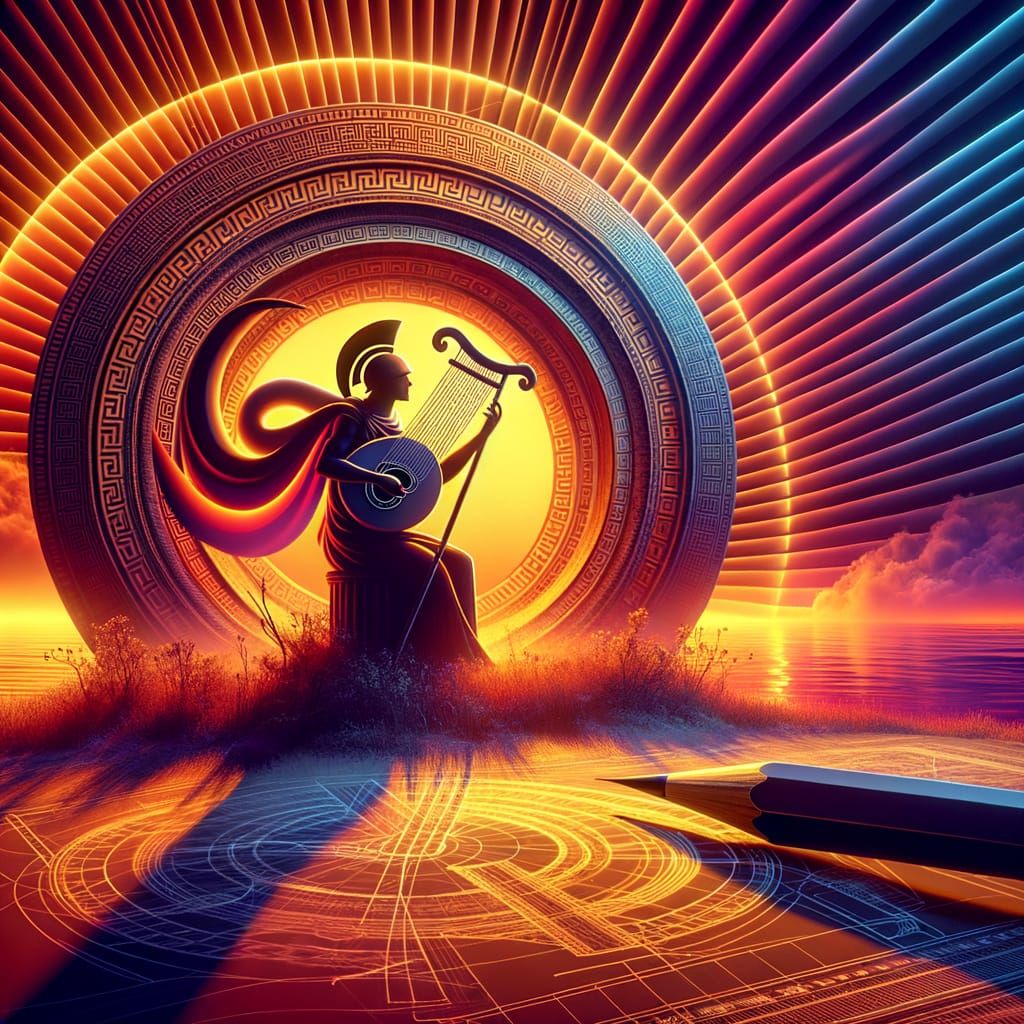 Greek Culture Meets Industrial Design at Sunset