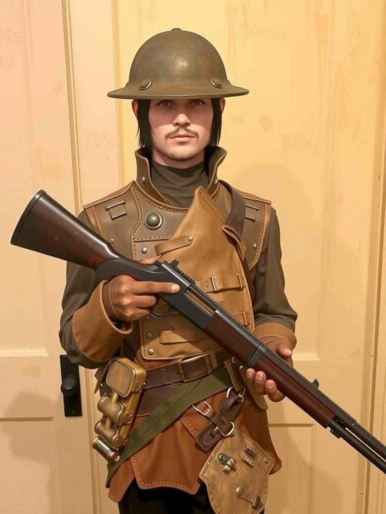 Charismatic Diesel-Punk Scoundrel in 1920s Attire