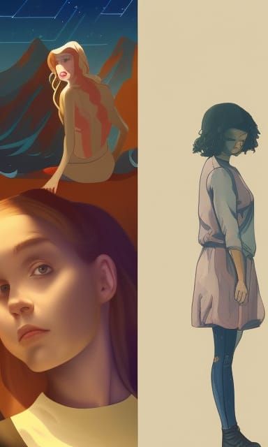 Futuristic Baby Portrait: Love in Renaissance Style