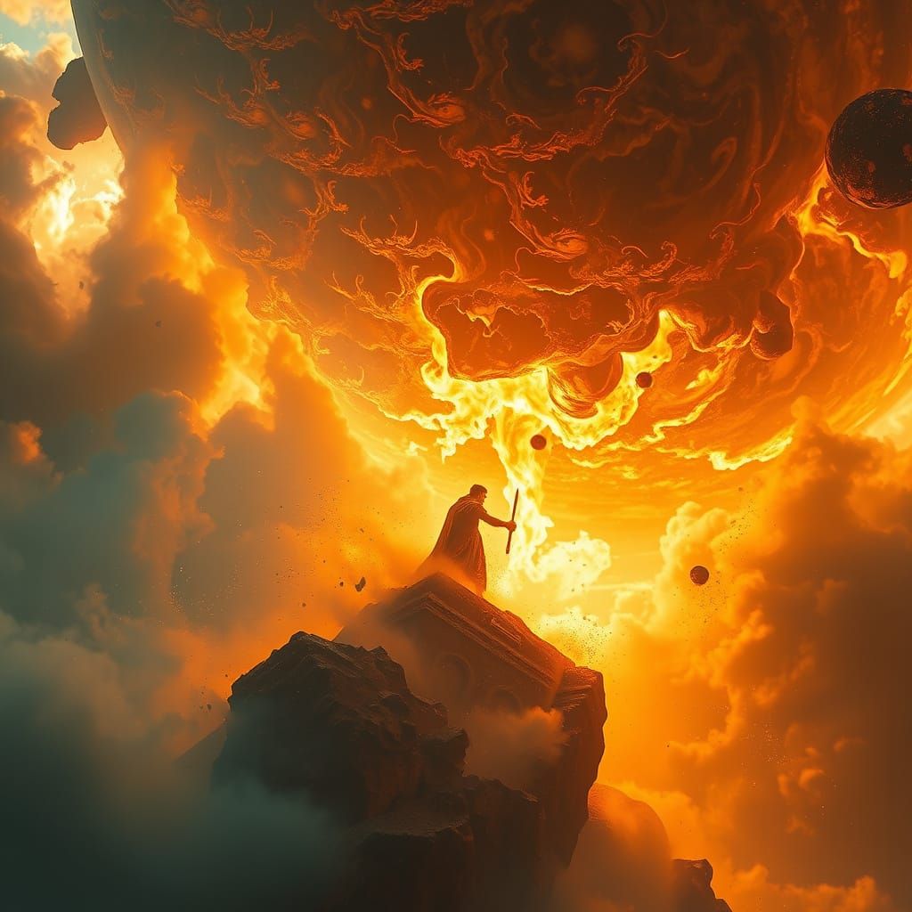 Adam Formed from Earth: Hyperdetailed Concept Art