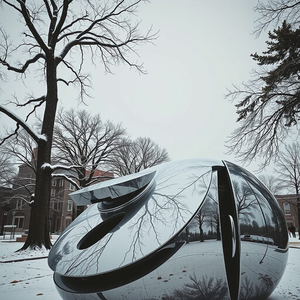 Hyperrealistic Sculpture of Reflected Glory