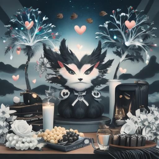 Simple Black and White Abstract