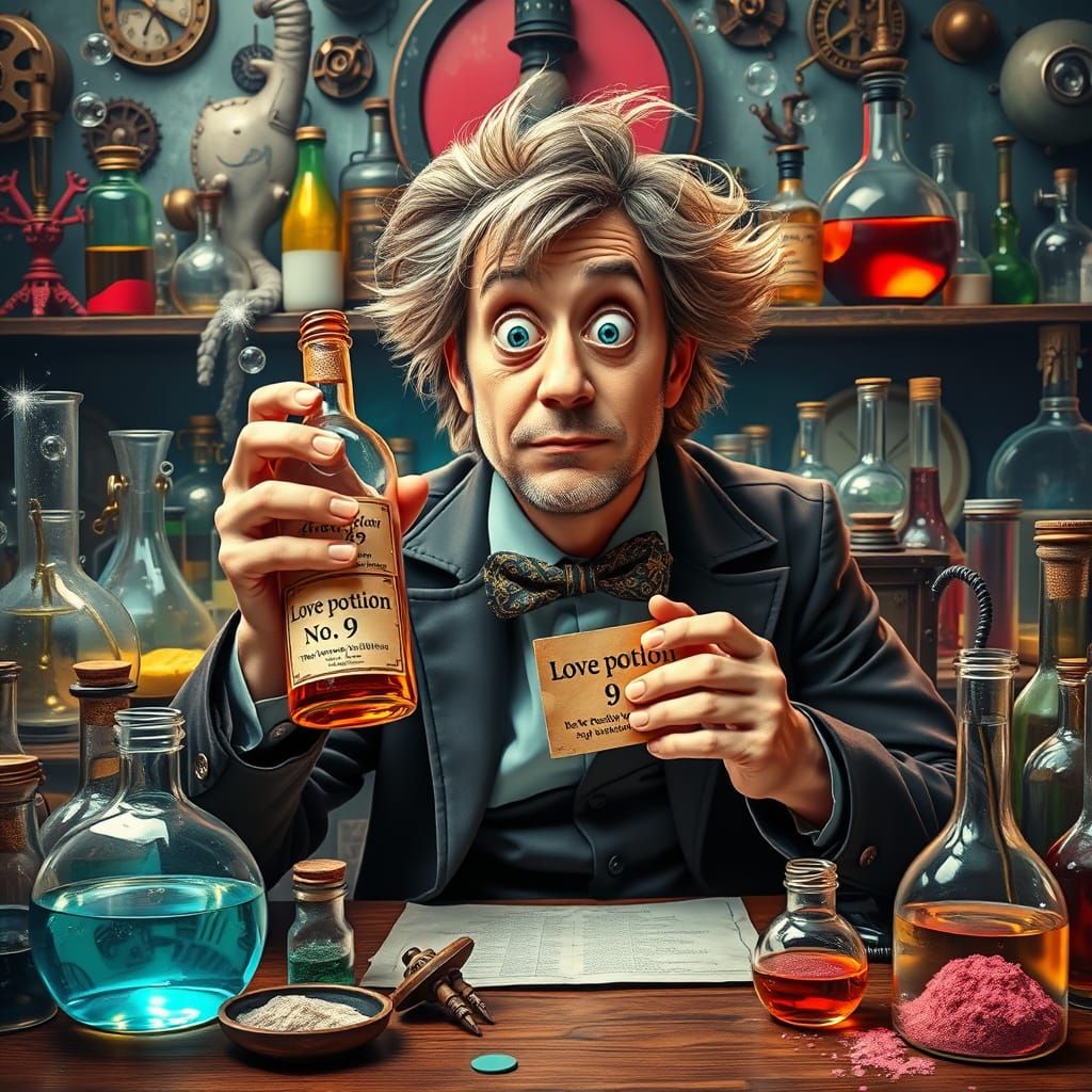 Magical Laboratory Mayhem in Vibrant Colors