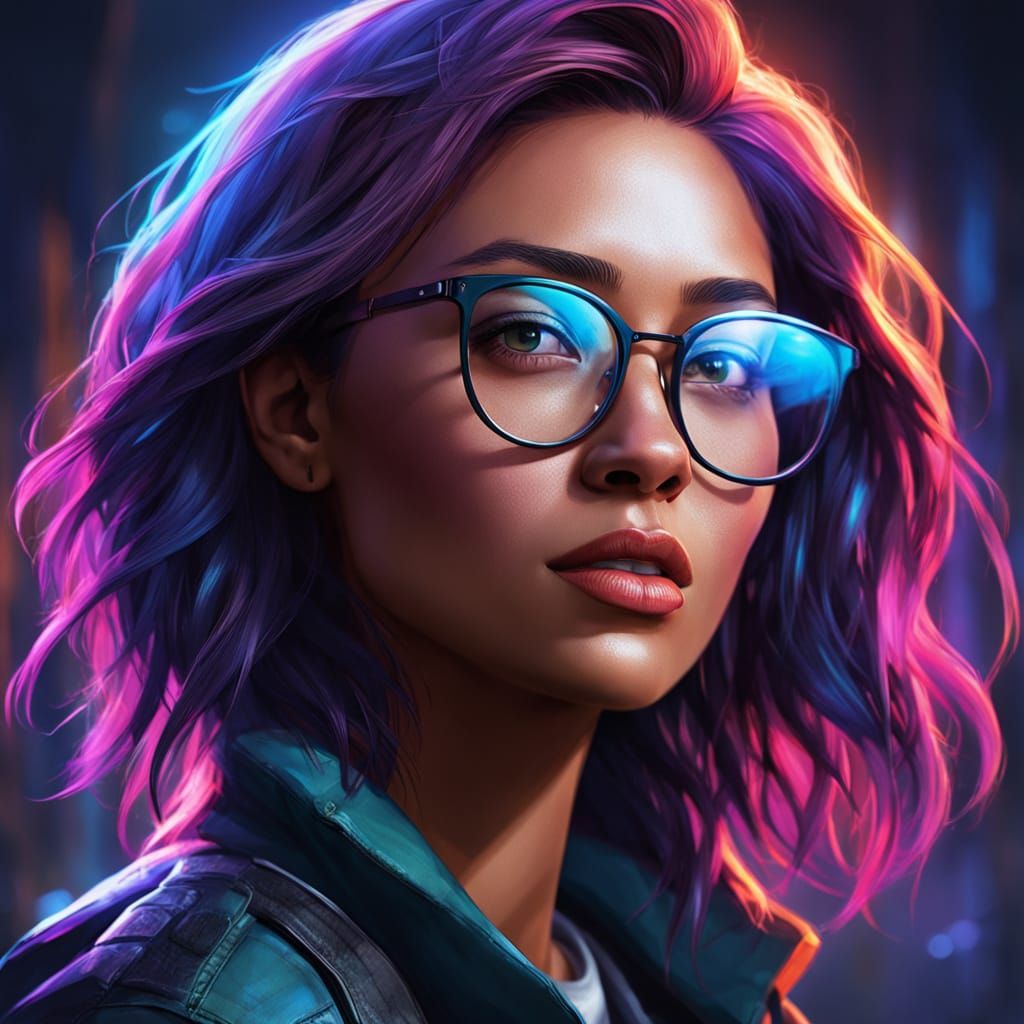 Hyper-Realistic Portrait of a Student in Digital Art Style