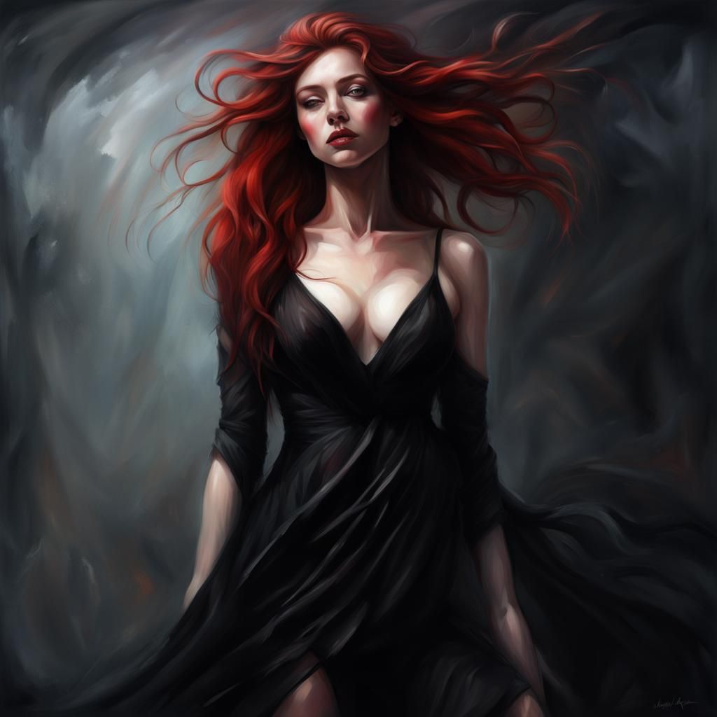 Sensual Woman Portrait in Hyperrealistic Splash Art