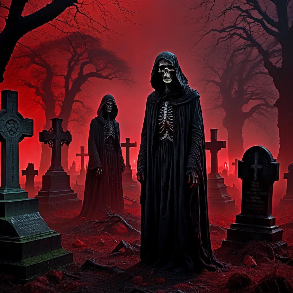 Graveyard Undead Rise in Dark Gothic Horror