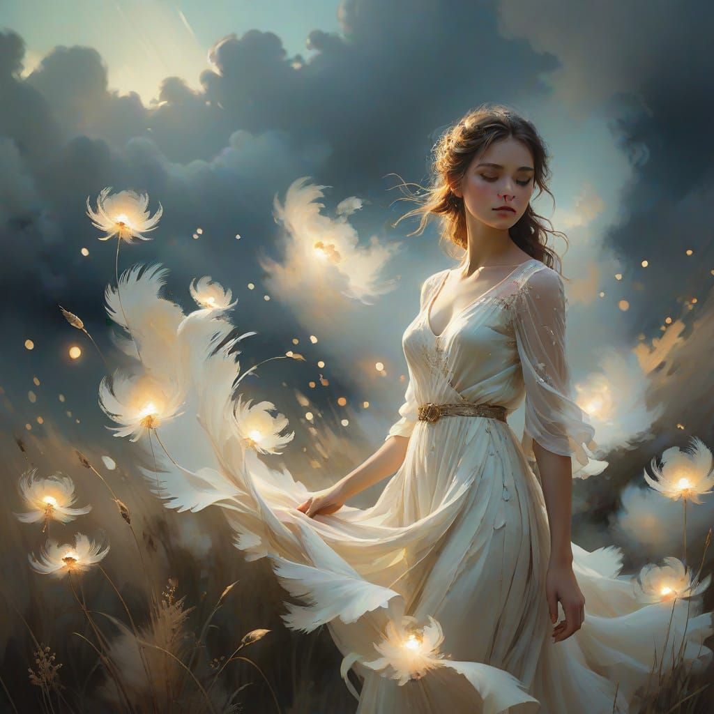 Ethereal Romanticism Artwork in Soft Focus