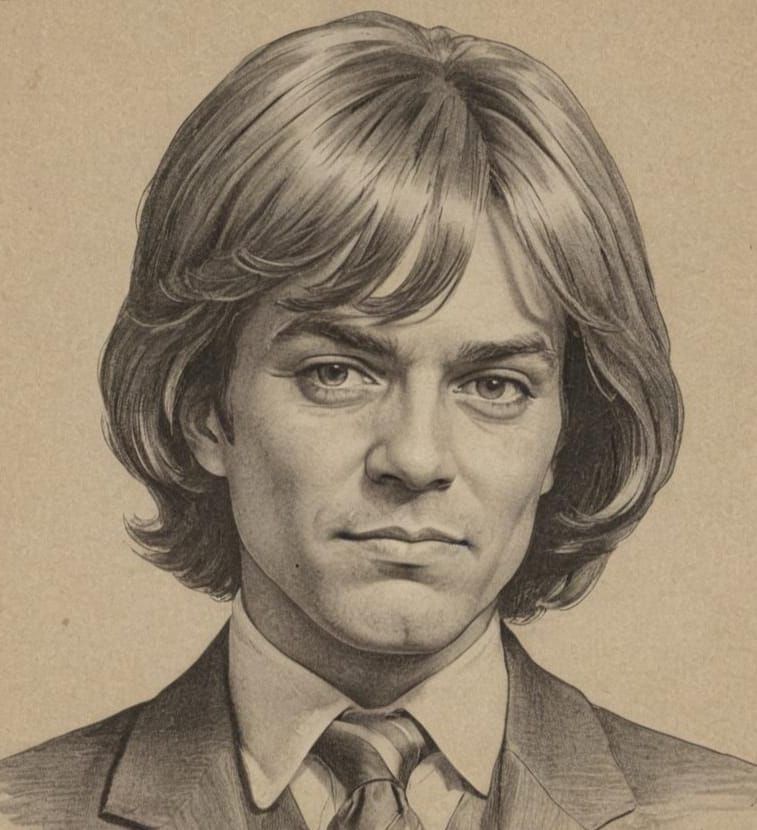 Stylized Gangster Portrait with Bold Comic Art Style