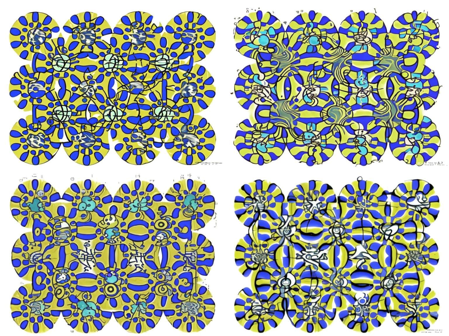 Kaleidoscopic River Garden in Murakami Style