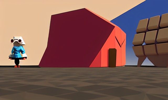 Low Polygon Master Roshi GameCube Rendering