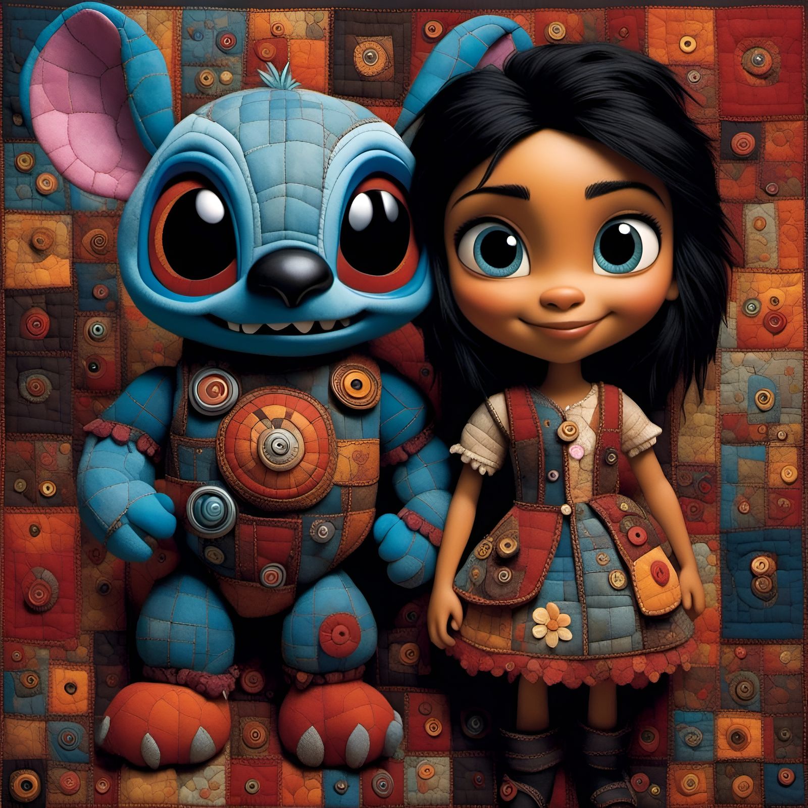 Lilo and Stitch Patchwork Quilt by Pixar