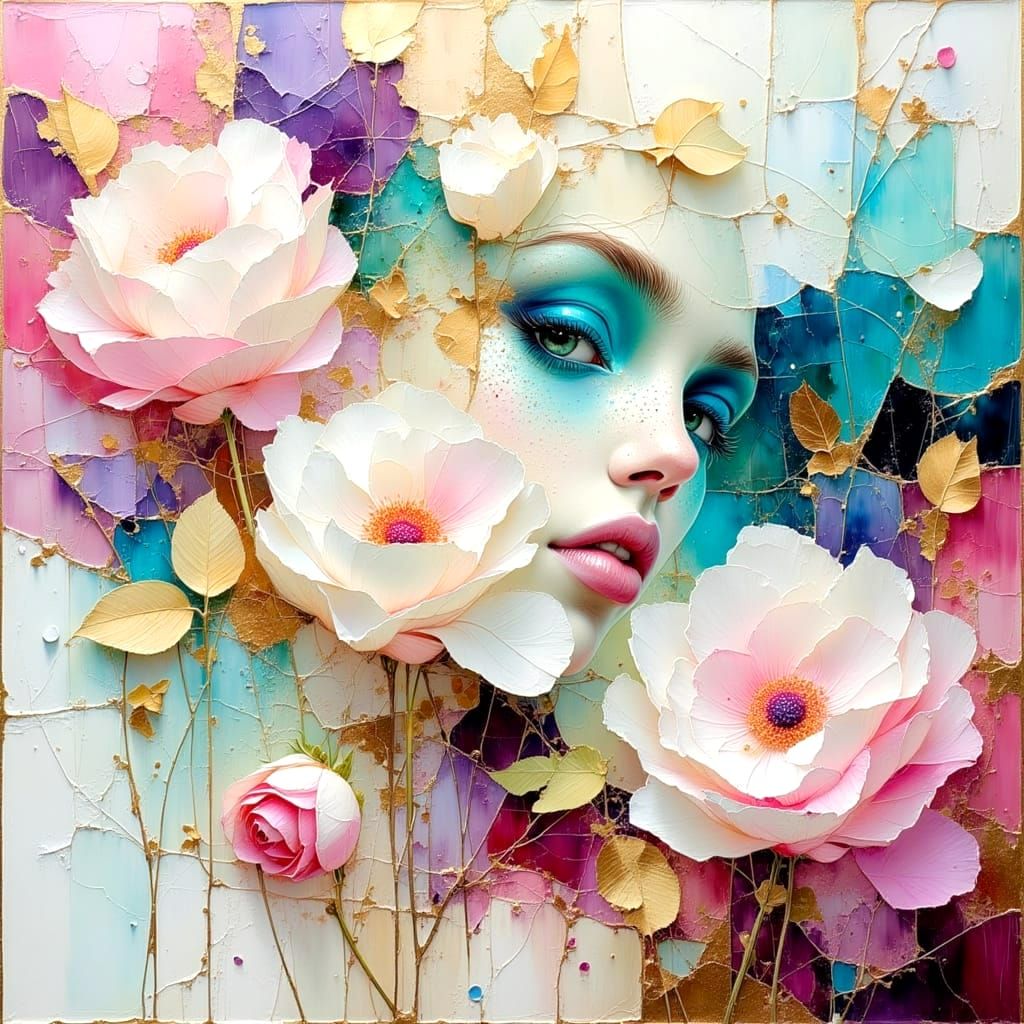 Abstract Freedom Concept with Metallic Textures