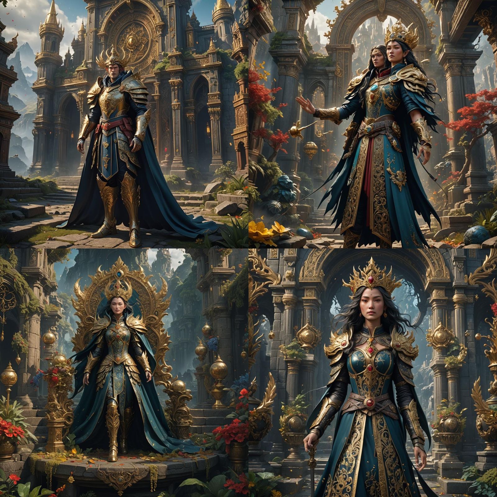 King with Ruby Crown: Fantasy Concept Art