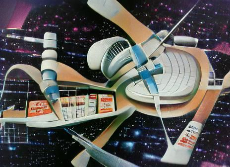 Retrofuturist Space Station Inspired by Rick Guidice