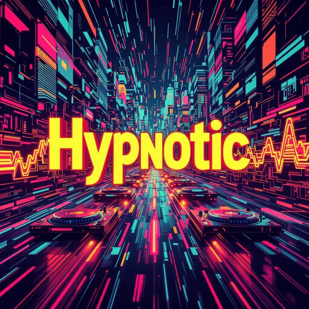 Retro-Futuristic Digital Art: Funky Disco Meets Deep House