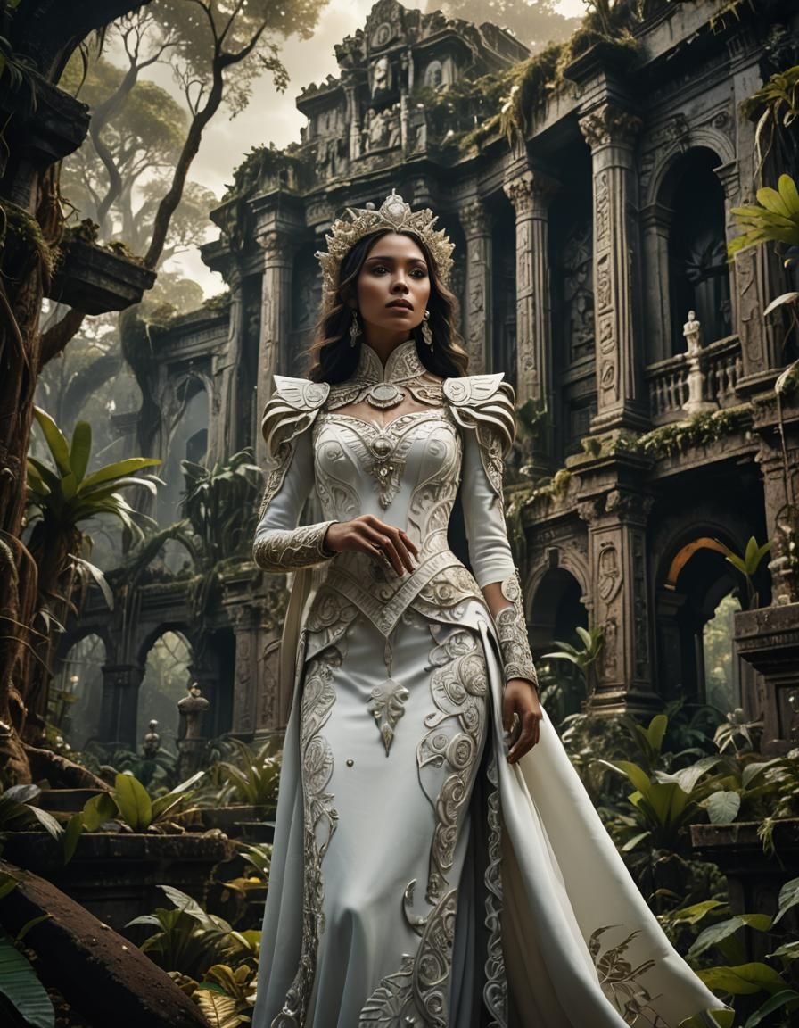 Powerful Woman in Dark Chocolate Jungle