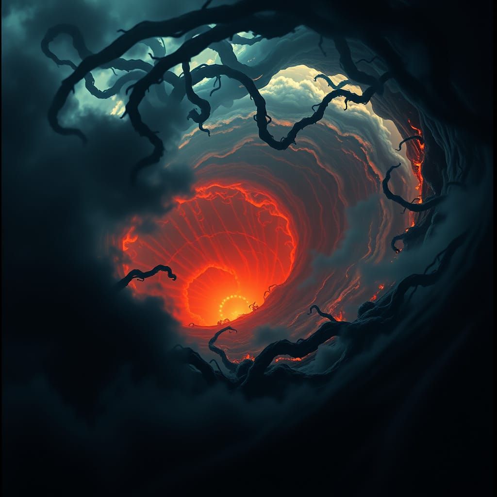 Dark Energy Vortex in Cinematic Style