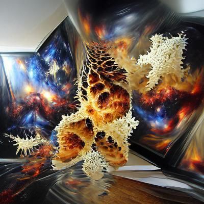 Hyperrealistic Fractal Explosions in Space