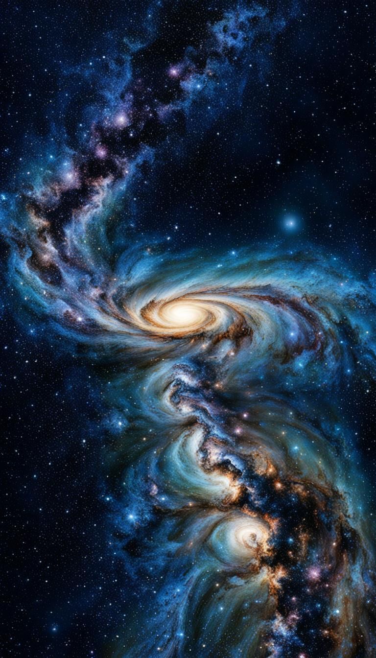 Cosmic Tapestry of Stars Painting Galaxies