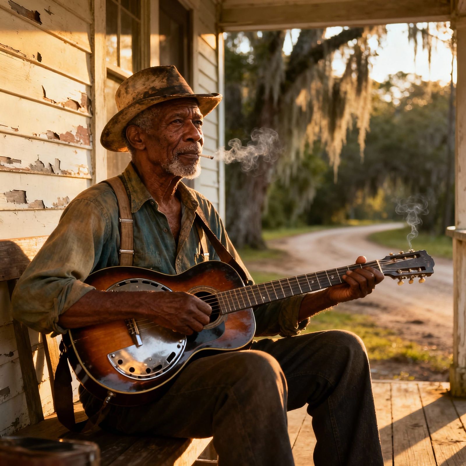 Curtis Loew: Bluesman Portrait in Golden Hour Light