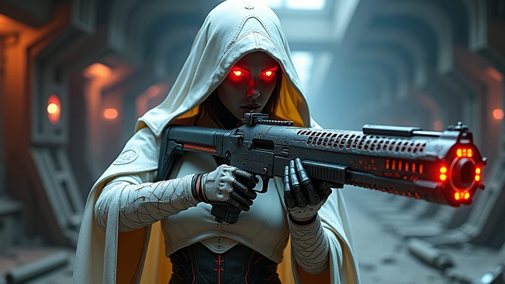 Lethal Geisha Cyborg Assassin in Dystopian Sci-Fi